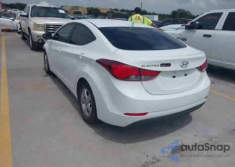 2014 Hyundai Elantra Se from USA, damaged, VIN 5NPDH4AE2EH509528